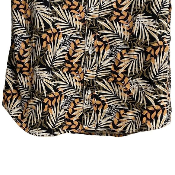 NWT Free Planet Tropical Palm Leaf Button Up Shirt Men's Size 1X Short Sleeve - Picture 6 of 12
